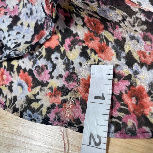Allsaints NWT Delana Wilde Floral Wrap Chiffon Dress Size XS *Small Tear at Hem - Picture 9 of 9
